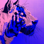 Neon animal portraits