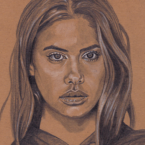 Portraits on kraft paper